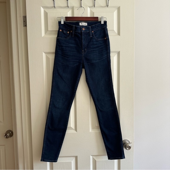 Madewell Dark Blue Skinny 10” High Riser Jeans Size 26 - Picture 6 of 7